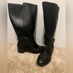 Easy Street wide calf black boots.Size 9 plus plus calf.